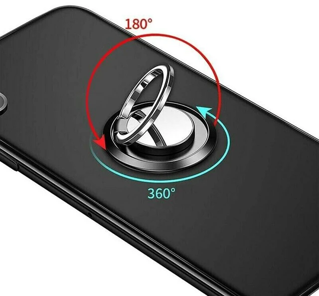 Alt view image 5 of 7 - Finger Ring Holder Stand Grip 360° Rotating For Cell Phone Car Magnetic Mount