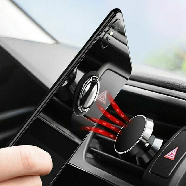 Alt view image 6 of 7 - Finger Ring Holder Stand Grip 360° Rotating For Cell Phone Car Magnetic Mount