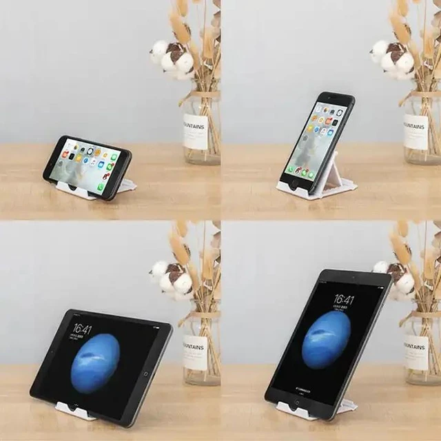 Alt view image 3 of 7 - Adjustable Phone Holder Stand Folding Foldable Thin Cradle for Samsung iPhone