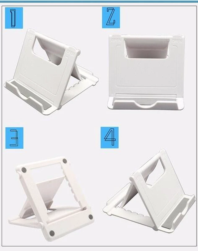 Alt view image 5 of 7 - Adjustable Phone Holder Stand Folding Foldable Thin Cradle for Samsung iPhone