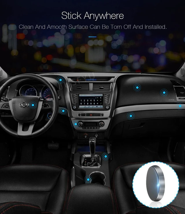 Alt view image 6 of 7 - 2-Pack Magnetic Universal Car Mount Holder For Cell Phone Samsung Galaxy iPhone