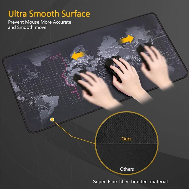 Alt view image 5 of 7 - Extended Large High-Performance Anti-Fray Gaming Mouse Pad Computer Keyboard Mat