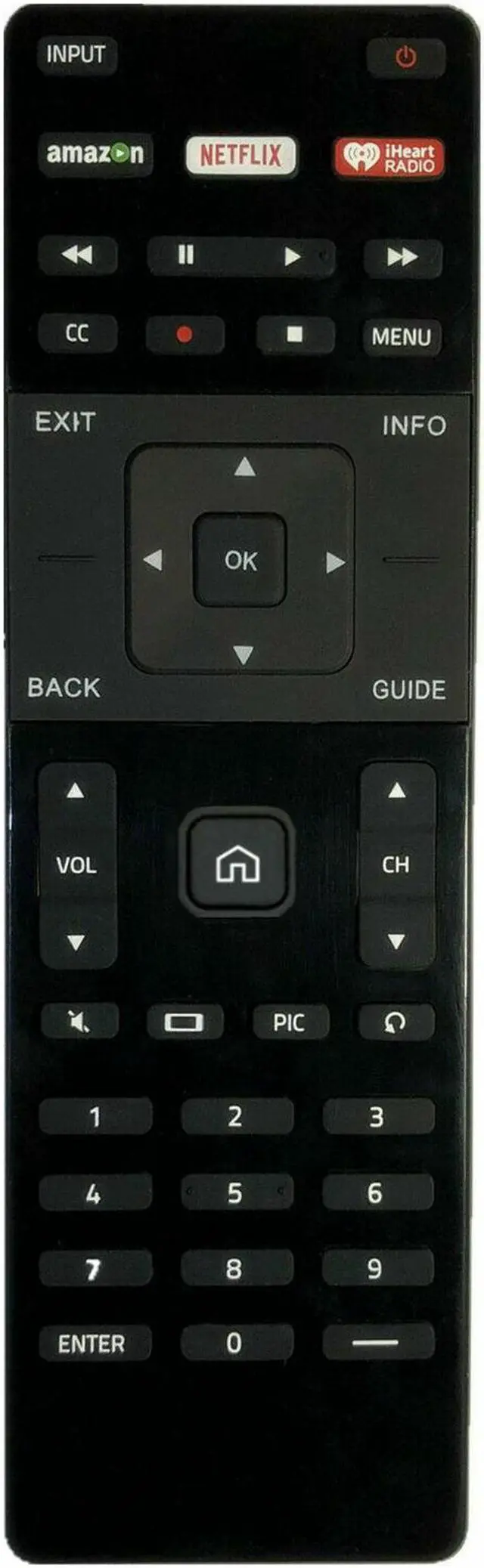 Alt view image 2 of 5 - XRT122 for Smart TV Vizio Remote Control w Amazon Netflix IHeart Radio APP Key