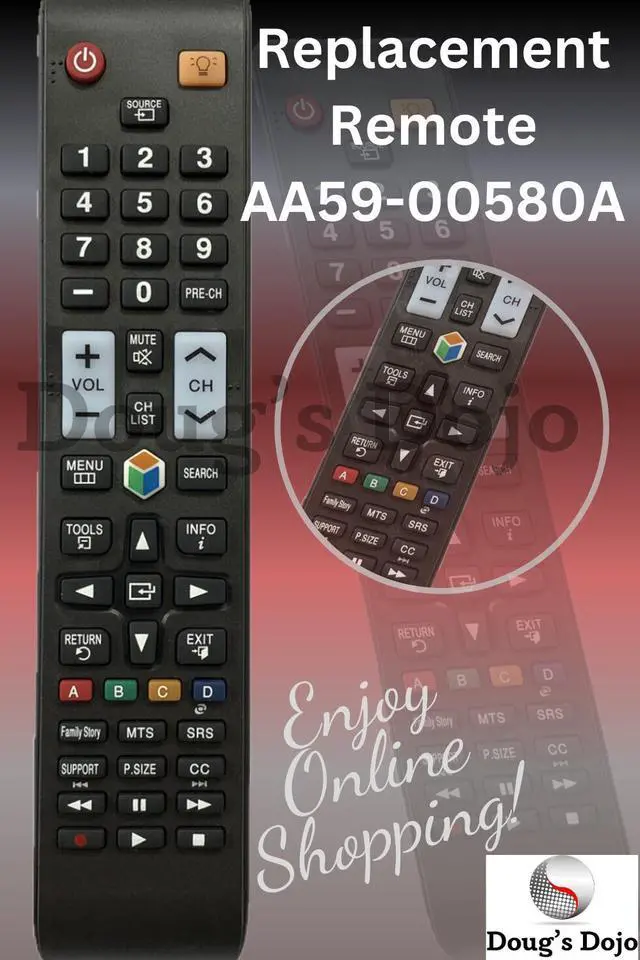 Main image of NEW REMOTE CONTROL AA59-00580A For LED SMART TV PN50A450P1DXZA