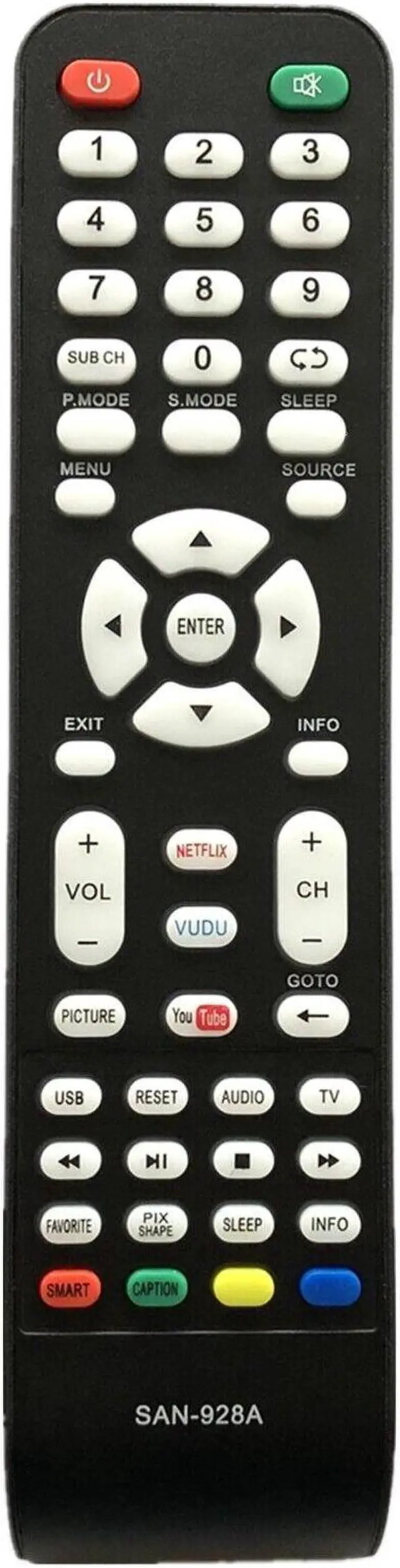 Alt view image 3 of 3 - New Remote SAN-928 for LED LCD TV DP37840 DP42840 DP46840 DP50740