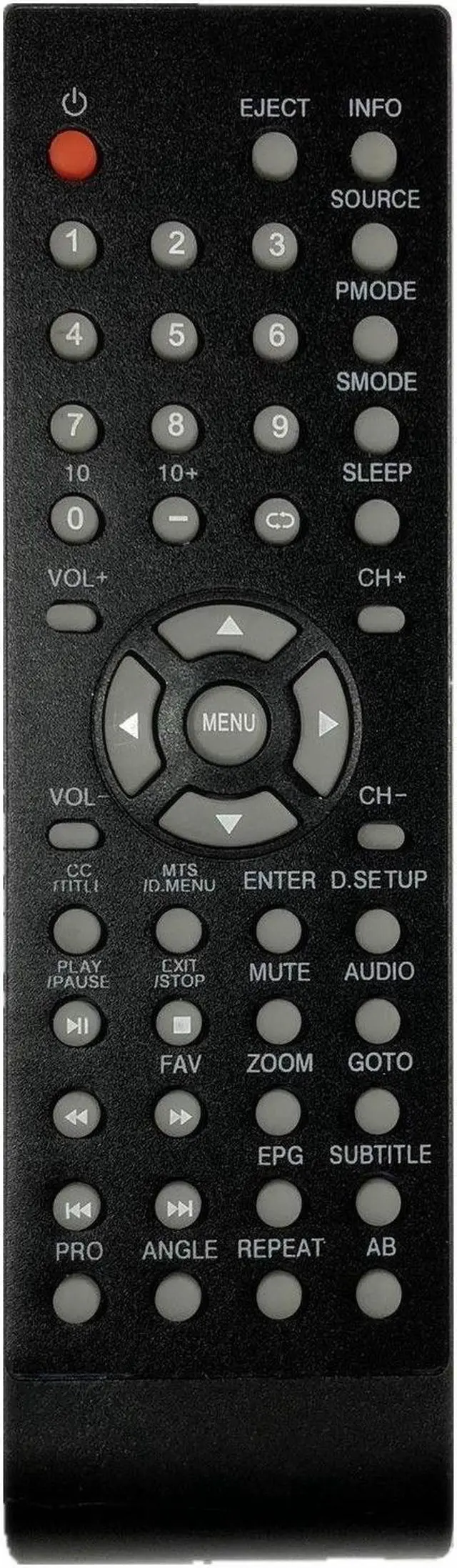 Alt view image 3 of 3 - Replaced Remote For TV/DVD Combo PLDV321300 PLCDV3213A