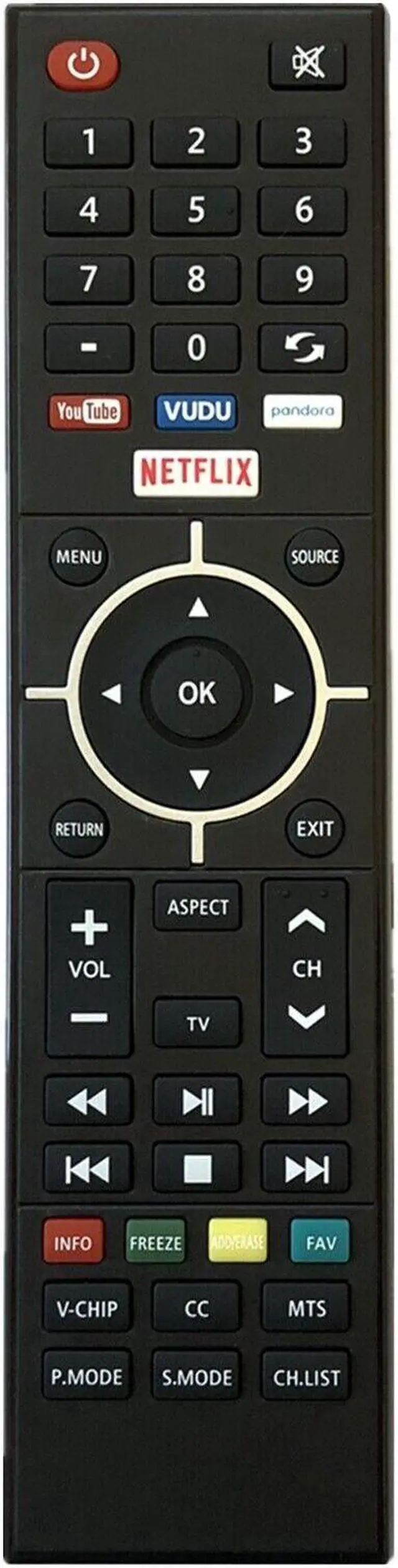 Alt view image 3 of 3 - KY49C178F TV Replace Remote Control E2SW3918 ,VUDU NETFLIX, YOUTUBE