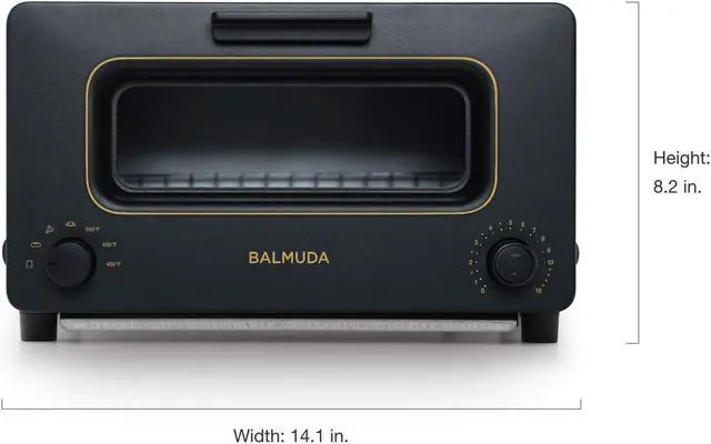 Alt view image 7 of 7 - BALMUDA The Toaster | Steam Oven Toaster | 5 Cooking Modes - Sandwich Bread, Artisan Bread, Pizza, Pastry, Oven | Compact Design | Baking Pan | K01M-KG | Black | US Version