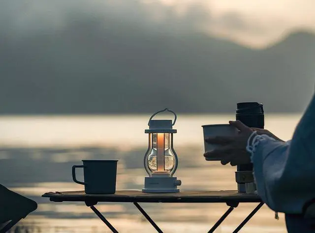 Alt view image 6 of 6 - BALMUDA The Lantern | Rechargeable LED Lantern | 3 Light Modes  Candle, Amber, Warm White | Lightweight and Water-Resistant | L02H-WH | White | US Version