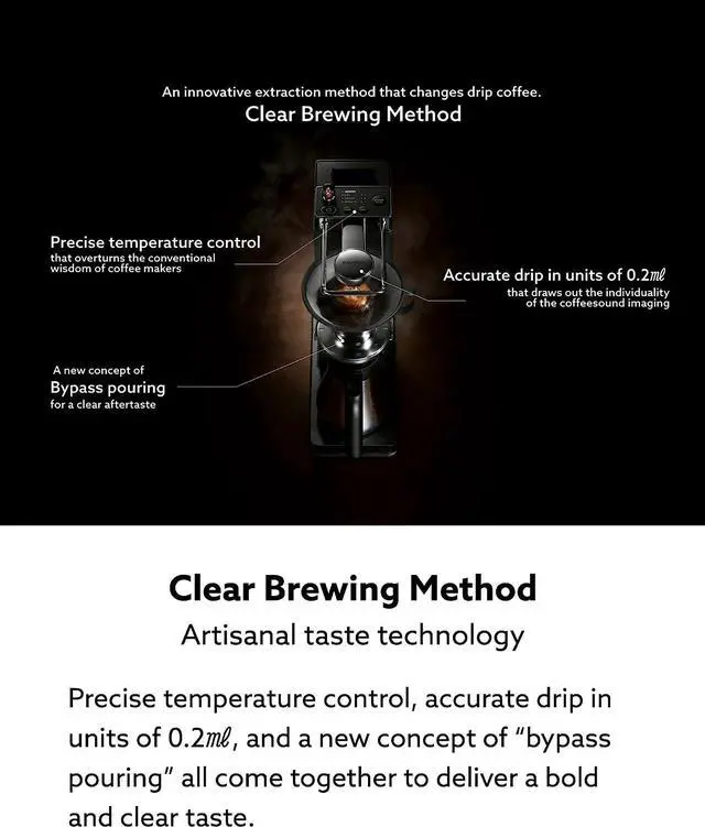 Alt view image 4 of 7 - BALMUDA The Brew | Automatic Pour Over Coffee Maker | Clear Brewing Method | Precise Temperature Regulation | Three Brewing Modes Regular, Strong, Iced | Compact Design | K06H-BK | US Version