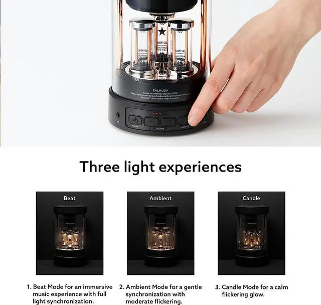 Alt view image 6 of 6 - BALMUDA The Speaker | Portable Bluetooth Speaker | Clear 3 Dimensional Sound with Light Features