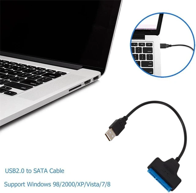 Alt view image 3 of 6 - USB 2.0 3.0 SATA 3 Cable Sata To USB 2.0 Adapter Up To 6 Gbps Support 2.5 Inch External HDD SSD Hard Drive 22 Pin Sata III Cable Color: USB 3.0 to SATA
