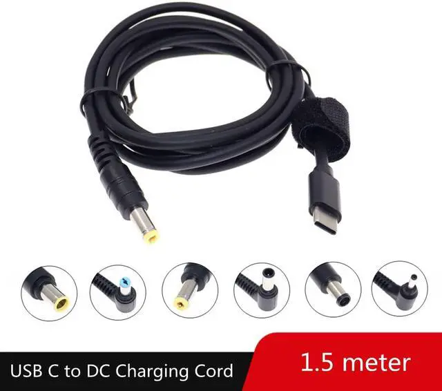 Alt view image 2 of 6 - USB Type C PD Converter Universal Laptop Charging Cable Cord Dc Power Adapter for Dell Asus Lenovo Notebook Power Supply Cable Cable length: 1.5M Color: 5.5-2.5mm