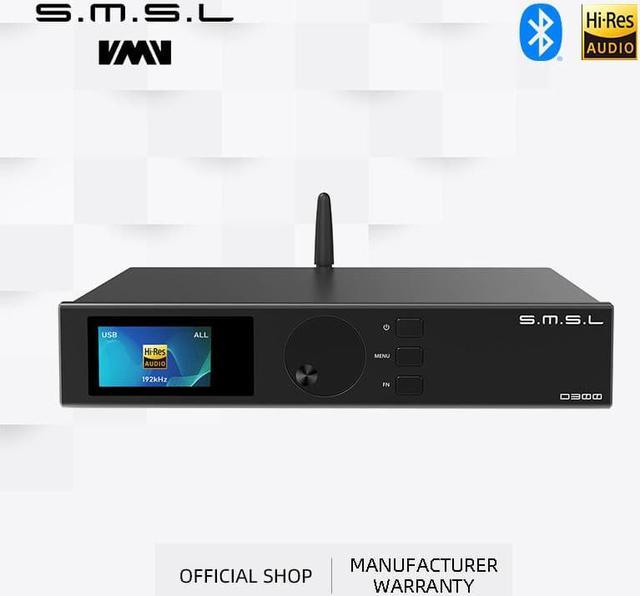 SMSL D300 AUDIO DAC ROHM BD34301EKV DSD512 PCM 768kHz 32bit Qualcomm  Bluetooth5.0 XMOS XU208 LDAC HD XLR RCA With Remote Control