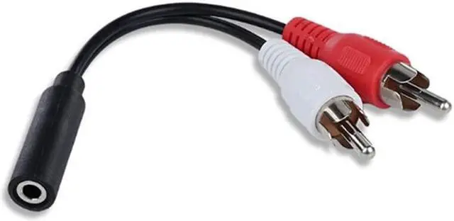 Alt view image 3 of 5 - Music Wire 3.5MM Female Connector Jack Stereo Cable Y Plug To 2 RCA Male Adapter 3.5 Audio Aux Socket Headphone Color: 1PCS