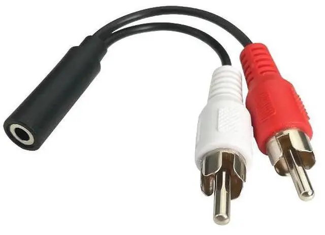 Alt view image 5 of 5 - Music Wire 3.5MM Female Connector Jack Stereo Cable Y Plug To 2 RCA Male Adapter 3.5 Audio Aux Socket Headphone Color: 1PCS