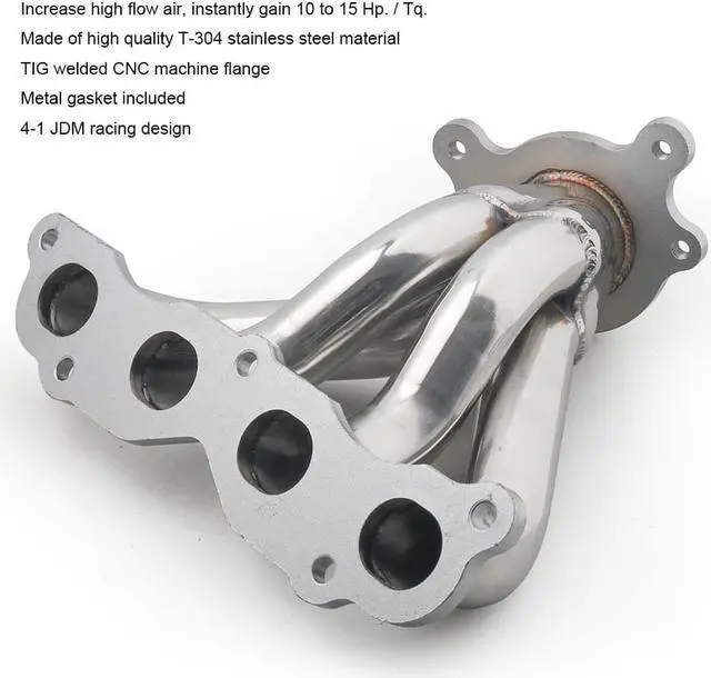 Alt view image 4 of 6 - STAINLESS STEEL MANIFOLD HEADER FOR 02-06 CIVIC SI EP3/ACURA RSX DC5 2.0 K20