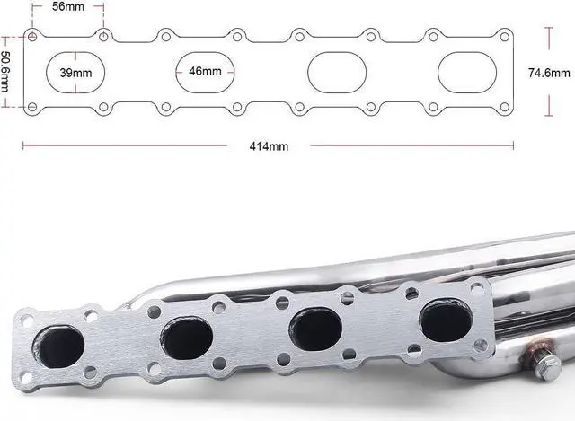 Alt view image 3 of 6 - STAINLESS EXHAUST MANIFOLD HEADER FOR NISSAN TITAN ARMADA QX56 04-15 5.6L V8