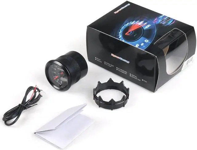 Alt view image 7 of 7 - Dynoracing Dual Display 2inch 52MM 7 Colors Voltmeter Volt Gauge 8-18V Voltage gauge Car meter with stepper motor Car meter