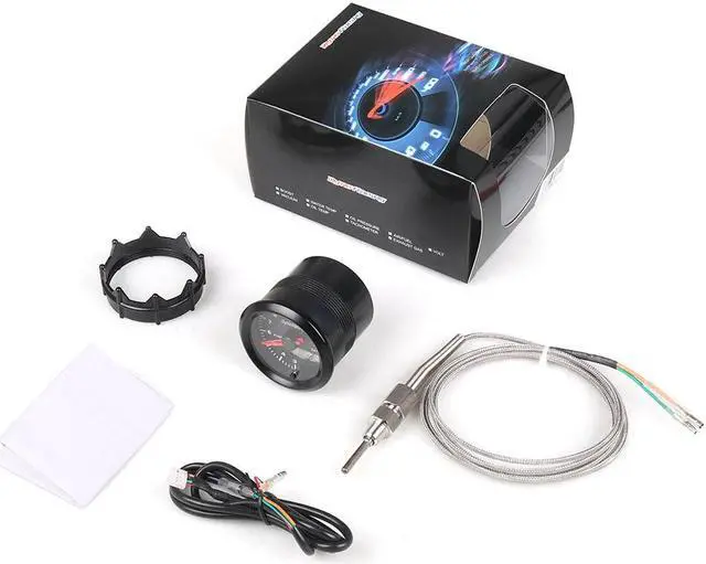 Alt view image 3 of 7 - Dynoracing 2inch 52mm Dual Display Exhaust Gas Temp Gauge 7 colors Led 300-1300 Celsius EGT EXT Gauge with Stepper Motor