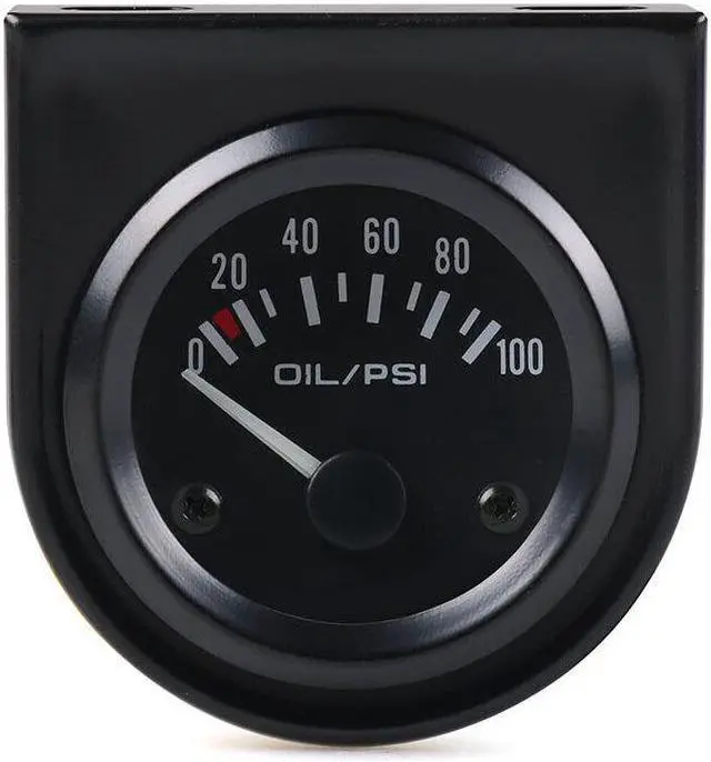 Alt view image 4 of 7 - Oil Press Gauge 2" 52mm Universal 0-100 Psi Auto Oil Pressure Gauge With 1/8 Npt Sensor White Led Car Meter