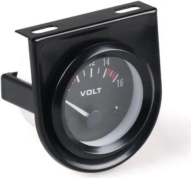 Alt view image 5 of 7 - Volt Meter 2" 52mm Universal 8-16 Volts Meter White Led Volt Gauge Car Meter Racing Meter