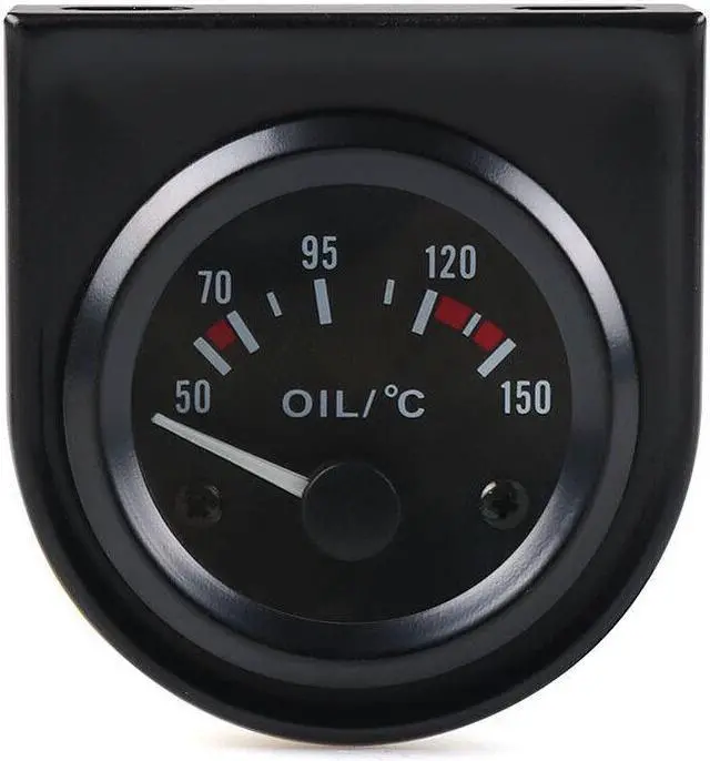 Alt view image 4 of 7 - Oil Temp Gauge 2" 52mm Universal Oil Temperature Gauge 50-150 Auto Meter White Led With 1/8 Npt Sensor