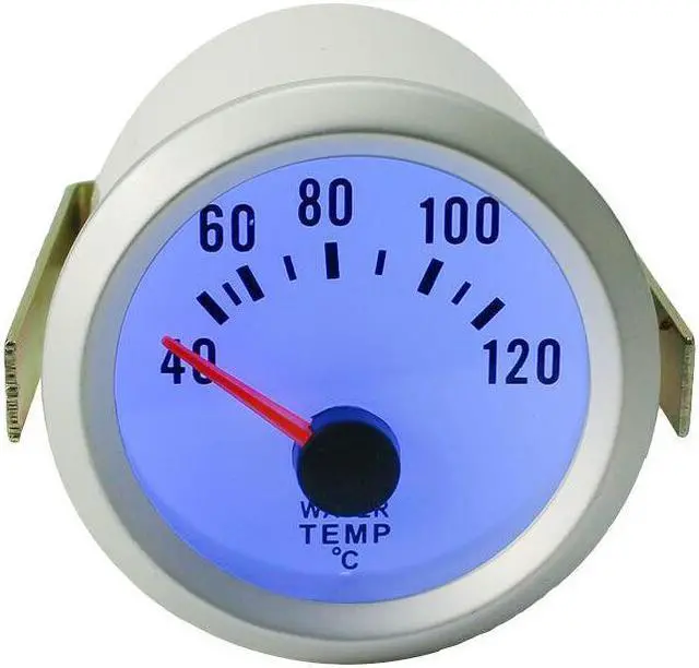 Alt view image 3 of 5 - 2'' 52mm Car Water Temperature Gauge 40-120 C degree Water Temp Gauge Blue Led with 1/8 Npt sensor
