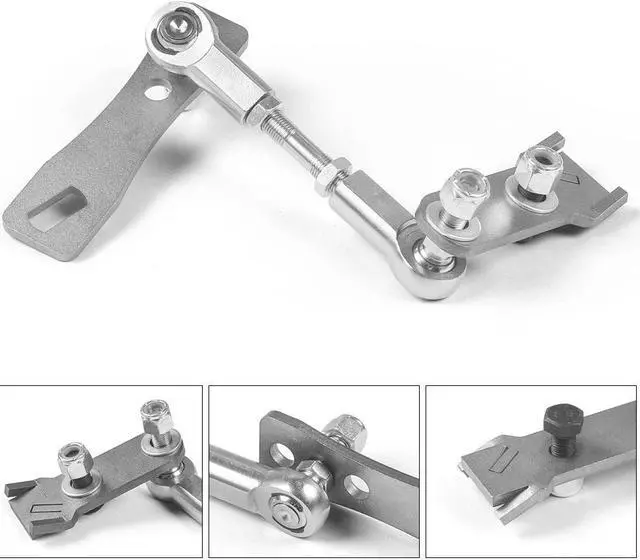 Alt view image 7 of 7 - Stainless steel Transfer Case Linkage Kit Fits For Jeep Cherokee XJ Comanche MJ 1986-2001 Easy install version