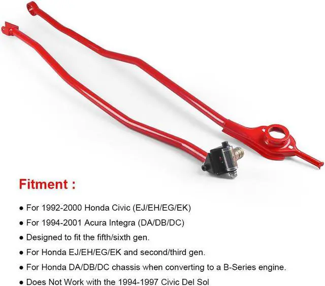 Alt view image 2 of 6 - Red Shift Linkage with Bushing For Honda Civic 1992-2000 For 1994-200101 Integra B-Series Swap