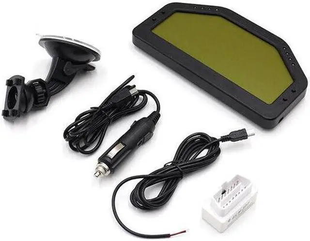 Alt view image 3 of 6 - 9 in 1 Race Display Bluetooth Full Sensor Kit Dashboard LCD Screen OBDll Rally Gauge Tachometer DO903