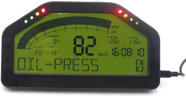 Main image of LCD Digital 9 in1 Multi-Function Gauge Car Dashboard Tachometer LED Gauge Full Sensor Kit Car Meter Rally Gauge DO904