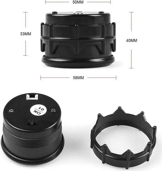 Alt view image 2 of 7 - 2" 52mm Universal Digital Percent Display Car Fuel Level Gauge Meter 8-18V With Fuel Sensor Oil Float
