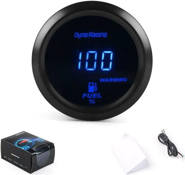 Main image of 2" 52mm Universal 12V Digital Display Car 0-100% Fuel Level Gauge Meter without Sensor