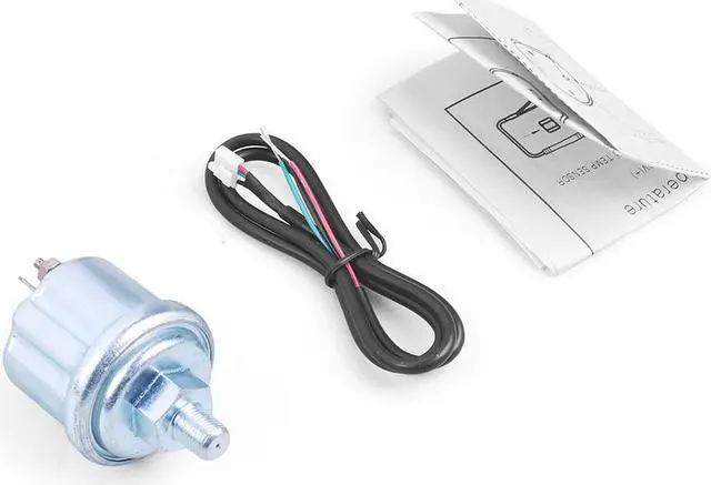 Alt view image 6 of 7 - 2" 52mm Electronic Oil Pressure Gauge Digital 0-7 Bar Oil Press Gauge Blue Led With Sensor Car Meter
