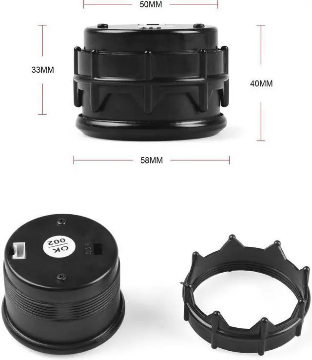 Alt view image 2 of 7 - 2" 52mm Electronic Oil Pressure Gauge Digital 0-7 Bar Oil Press Gauge Blue Led With Sensor Car Meter