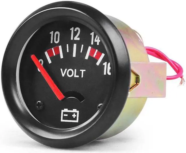 Alt view image 4 of 7 - 2 inch 52mm Car Mechanical Voltmeter 8-16V Volt Gauge Meter Black Car Gauge Instrument