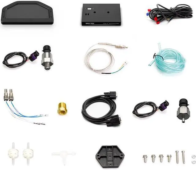 Alt view image 3 of 6 - 11 in 1 Rally 7 Colors Car Race Dash Dashboard LCD Digital Display Gauge Waterproof Car Meter Full Sensor Kit Tachometer DO926