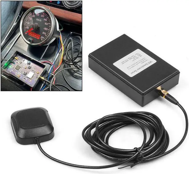 Alt view image 3 of 7 - For 12V/24V 85mm GPS Speedometer 0-220km/h Speed Gauge Meter with Sensor Adapter for Car Truck Boat GPS Speedometer