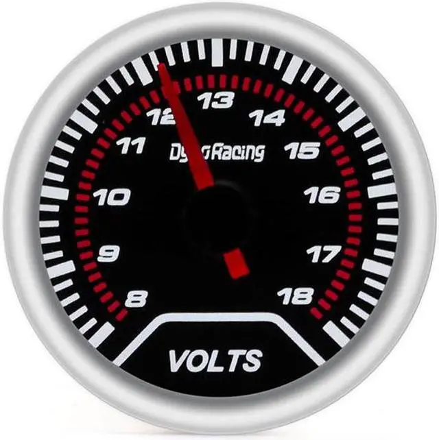 Alt view image 4 of 7 - 2" 52mm LED Pointer Auto Car Volt Meter Voltmeter Voltage Gauge Smoke Face 8-18V