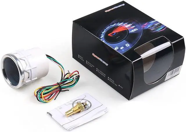 Alt view image 3 of 7 - 2" 52mm Car LED Smoke Lens 40-140 Pointer Water Temp Temperature Gauge Meter with 1/8 npt Sensor