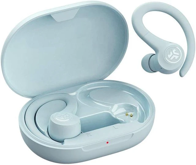 Alt view image 7 of 12 - JLab GO Air Sport True Wireless Earbuds | Wireless Workout Earbuds | Light Blue| C3 Clear Calling | Secure Earhook Sport Design | 32+ Hour Bluetooth Playtime | 3 EQ Sound