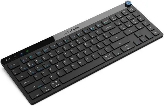 Alt view image 7 of 11 - JLab JBuds Wireless Keyboard | Black | 95 Keys | Connect Via Bluetooth or USB Wireless Dongle | Multi-Device Toggle | Soft Touch Keys | Smart Media Knob | Custom User Profiles | Rechargeable