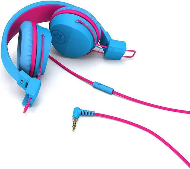 Alt view image 5 of 6 - JLab JBuddies Studio On-Ear Kids Wired Headphones, For School & Travel, 3.5mm Plug, Kid Safe, Studio Volume Safe, Volume Limiter, Folding, Adjustable, Noise Isolation, with Mic, Cotton Candy Colors