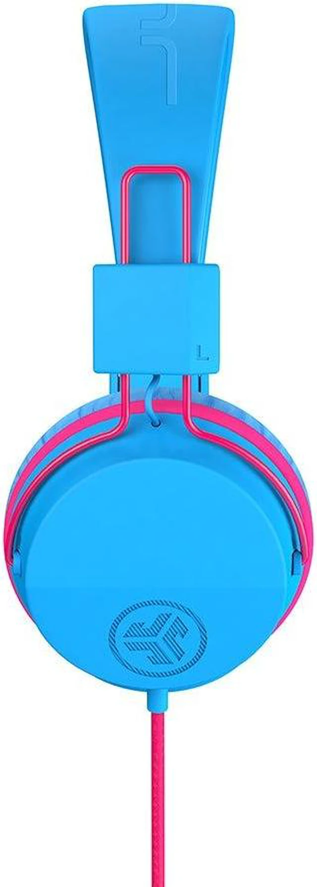 Alt view image 6 of 6 - JLab JBuddies Studio On-Ear Kids Wired Headphones, For School & Travel, 3.5mm Plug, Kid Safe, Studio Volume Safe, Volume Limiter, Folding, Adjustable, Noise Isolation, with Mic, Cotton Candy Colors