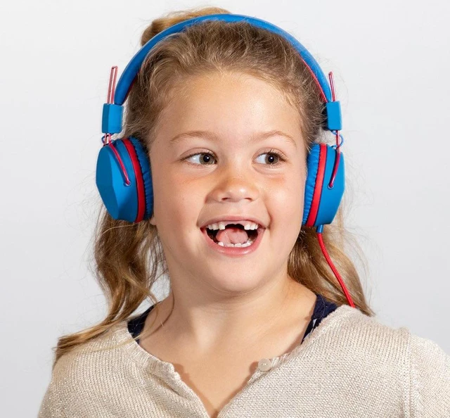 Alt view image 4 of 6 - JLab JBuddies Studio On-Ear Kids Wired Headphones, For School & Travel, 3.5mm Plug, Kid Safe, Studio Volume Safe, Volume Limiter, Folding, Adjustable, Noise Isolation, with Mic, Cotton Candy Colors