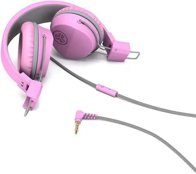 Alt view image 5 of 6 - JLab JBuddies Studio On-Ear Kids Wired Headphones, For School & Travel, 3.5mm Plug, Kid Safe, Studio Volume Safe, Volume Limiter, Folding, Adjustable, Noise Isolation, with Mic, Pink/Graphite
