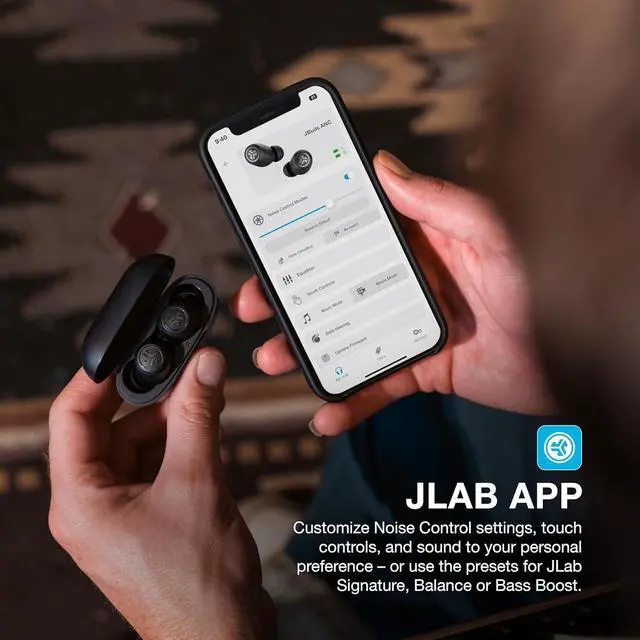 Alt view image 4 of 7 - JLab JBuds ANC 3 True Wireless Earbuds with Charging Case, 42+ Hours of Total Playtime, 9+ Hours Per Charge, Smart Active Noise Canceling, Custom Sound Via App, Multipoint Connect, Google Fast Pair