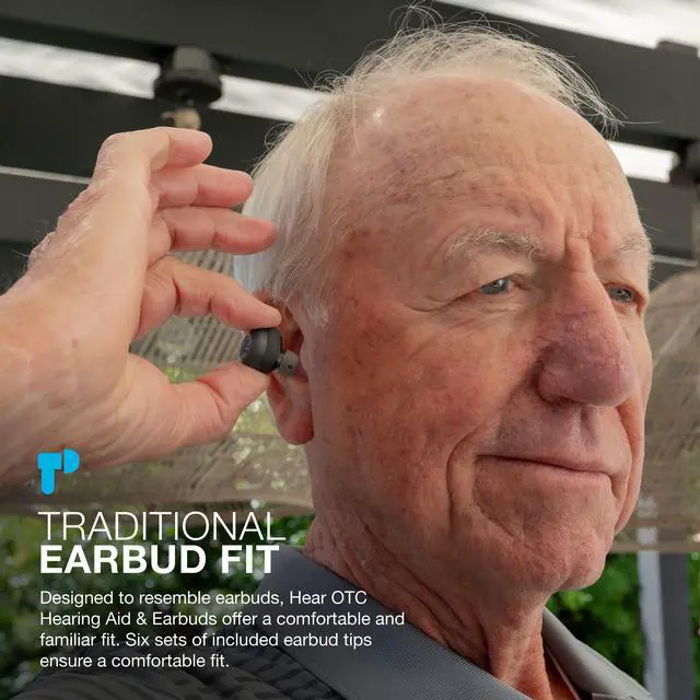 Alt view image 4 of 7 - JLab Hear OTC Hearing Aid & Wireless Earbuds, Traditional Earbud Fit, Bluetooth 5.3, Connect to iOS or Android Devices, Four Preset Hearing Modes, In-Ear Detection, Graphite