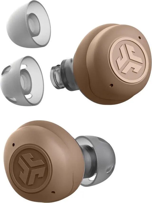 Alt view image 2 of 7 - JLab Hear OTC Hearing Aid & Wireless Earbuds, Traditional Earbud Fit, Bluetooth 5.3, Connect to iOS or Android Devices, Four Preset Hearing Modes, In-Ear Detection, Beige